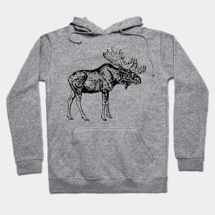 Deer Vintage // Pencil Sketch Hoodie